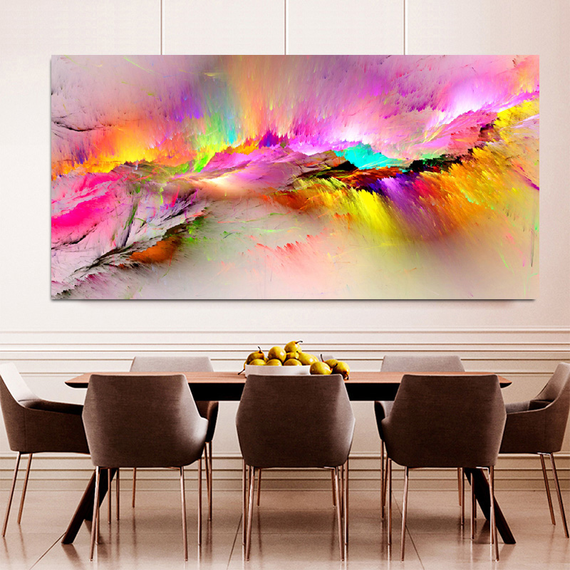 

Large Size Abstract Picture Canvas Painting Wall Art Colorful Cloud Poster HD Printing For Living Room Study Decoration Cuadros