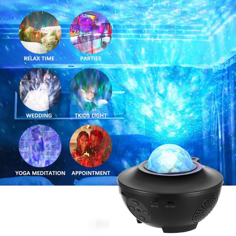 

Projector Lamps LED Starry Sky Star Night Light Smart WiFi Music Bedroom Gift