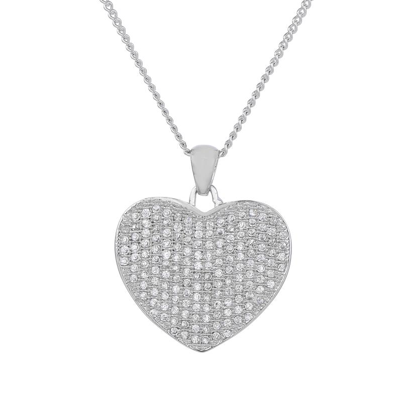 

Pendant Necklaces L'amour&ma Cute Heart For Women Statement Crytsal Shiny Wedding Jewelry Bridesmaid Gifts