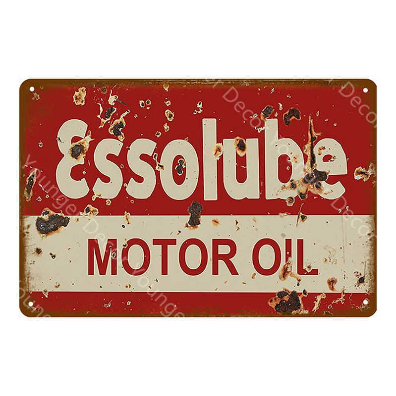 

Motor Oil Plaque Gasoline Tin Signs Vintage Metal Poster Garage Decor Retro Bar Pub Gas Station Decorative Wall Plate
