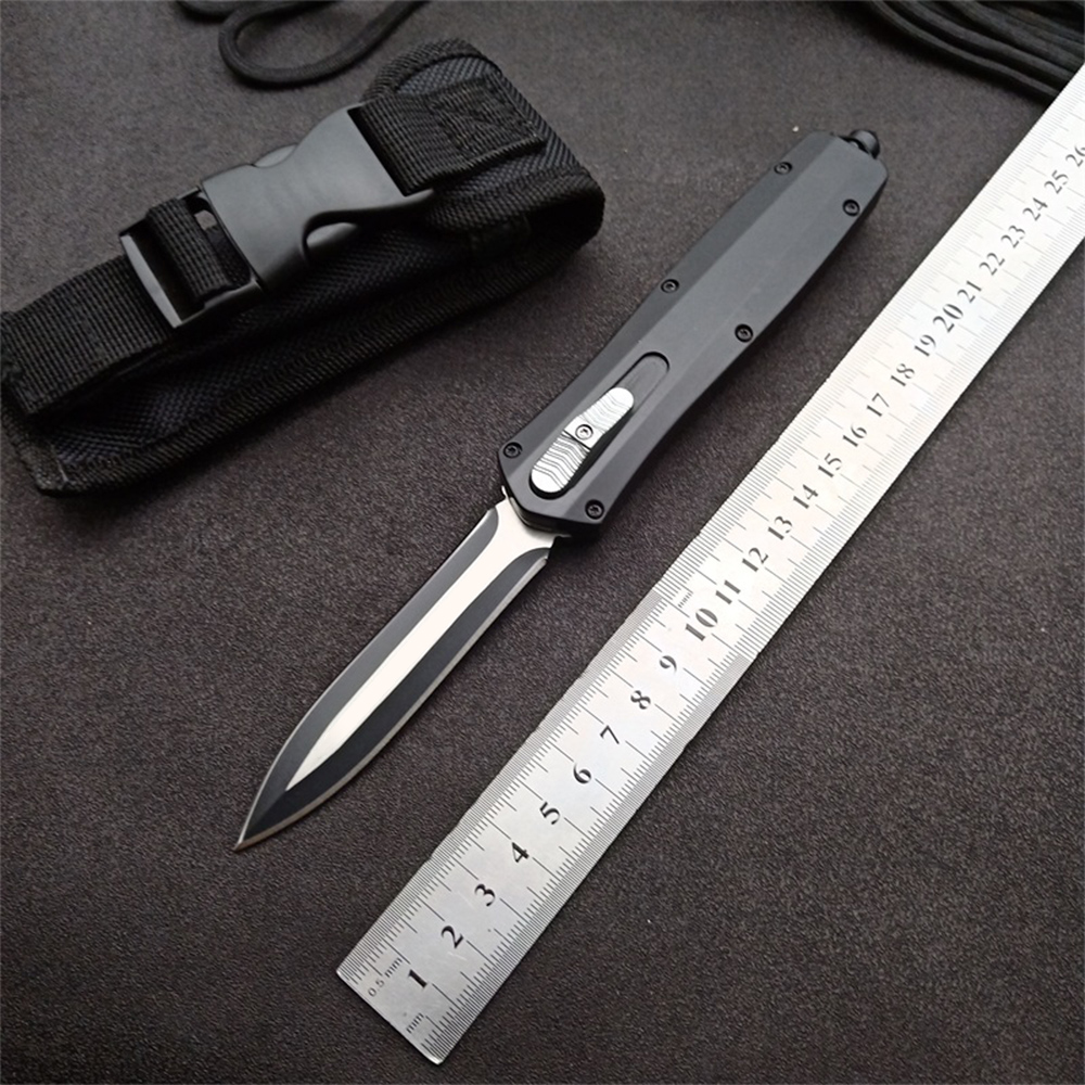 

MT Double action Automatic Knife Hiking 3Cr13Mov Blade Stainless Steel Handle Tactical self-defense Pocket Knives