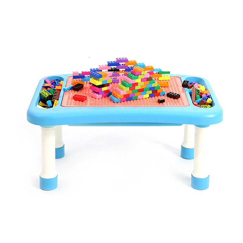 

308pcs Building Blocks Kids with Multifunctional Table to Block or Study, Compatible Base, DIY Bricks for Children Kid Gift 1008