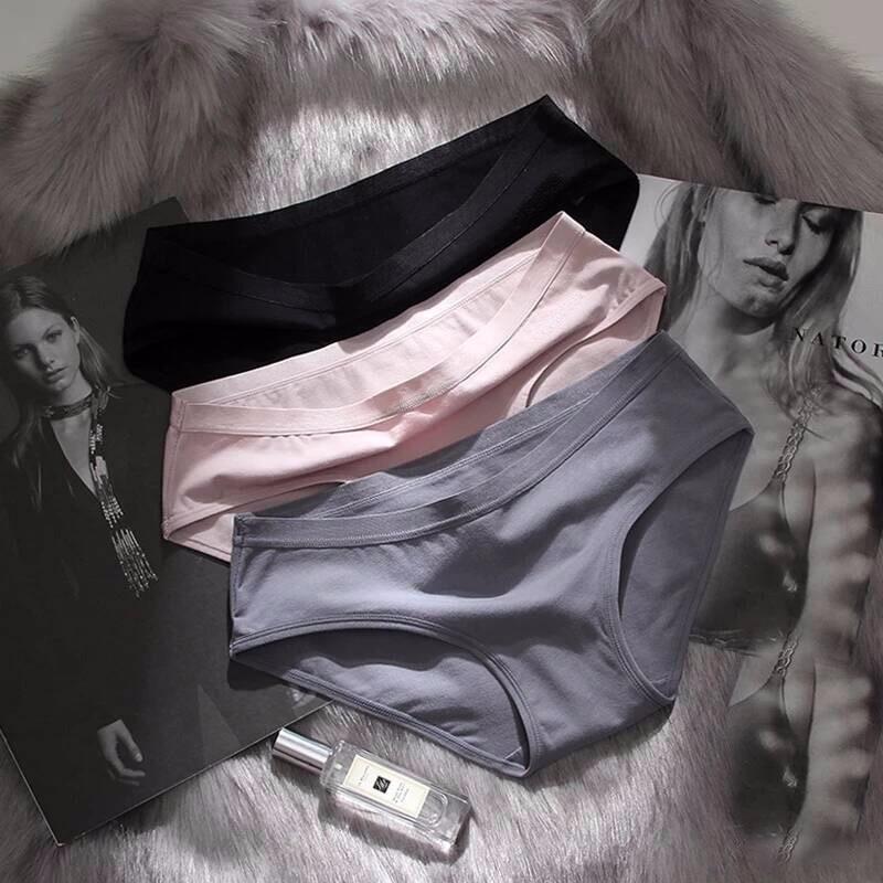 

Women's Panties 3Pcs/lot Underwear Women Sexy Girl Soild Briefs Lingeries Cotton Shorts Underpants 8 Color Panty Soft Intimates, 3pcs style17