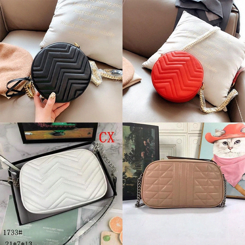 

[WITH BOX] High quality Women Brand Fashion Marmont Luxury Designer Bags Leather Crossbody Handbag Purses Backpack Shoulder Bag double G guccie