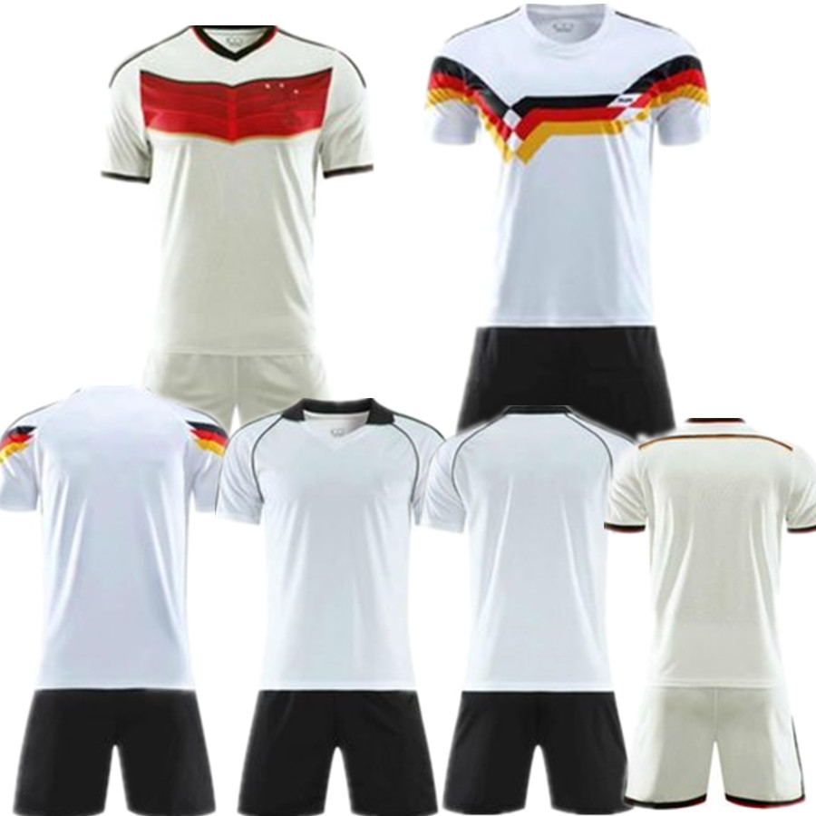 

man kids kit 1980 1998 2014 Retro GermanyS soccer jerseys Classic Vintage KLINSMANN MATTHAUS Deutschland Fubball fooball shirt