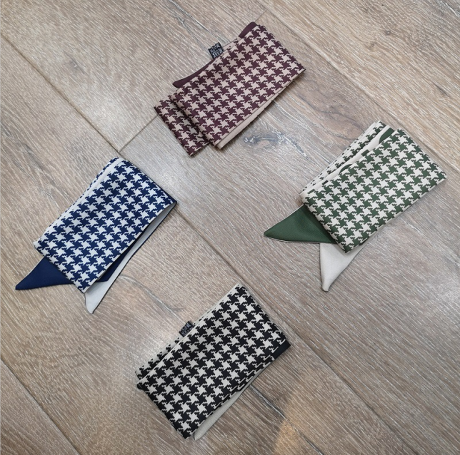 

top Houndstooth Designer Scarf Silk Scarf Fashion Headband Luxury Brands scarf Women Silk Scraves Top Grade Silk Muffler Hair Bands 100*5cm, Blue;gray