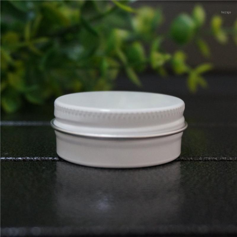 

Storage Bottles & Jars 10-200pcs Empty Round Aluminum Box Metal Tin DIY Portable 15/80g 15ml White Cosmetic Cream Refillable Jar Tea Po