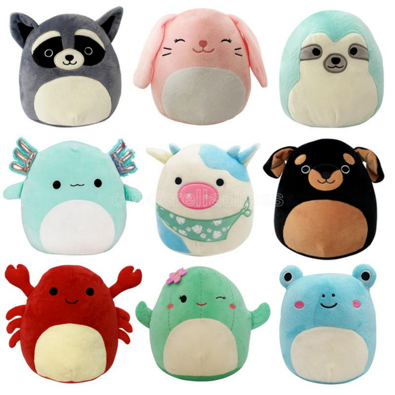 

DHL Squishmallows Kawaii Panda Dinosaur Lion Cow Crab Animal Plushie Cushion Cute Cartoon Soft stuffed Plush Pillow decor doll Kids 59