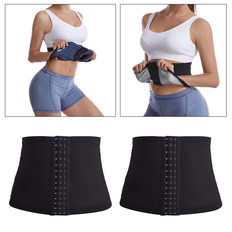 

Waist Support Female Trainer Band Workout Corset Slimming Body Shaper Belt Trimmer, Blue l xl