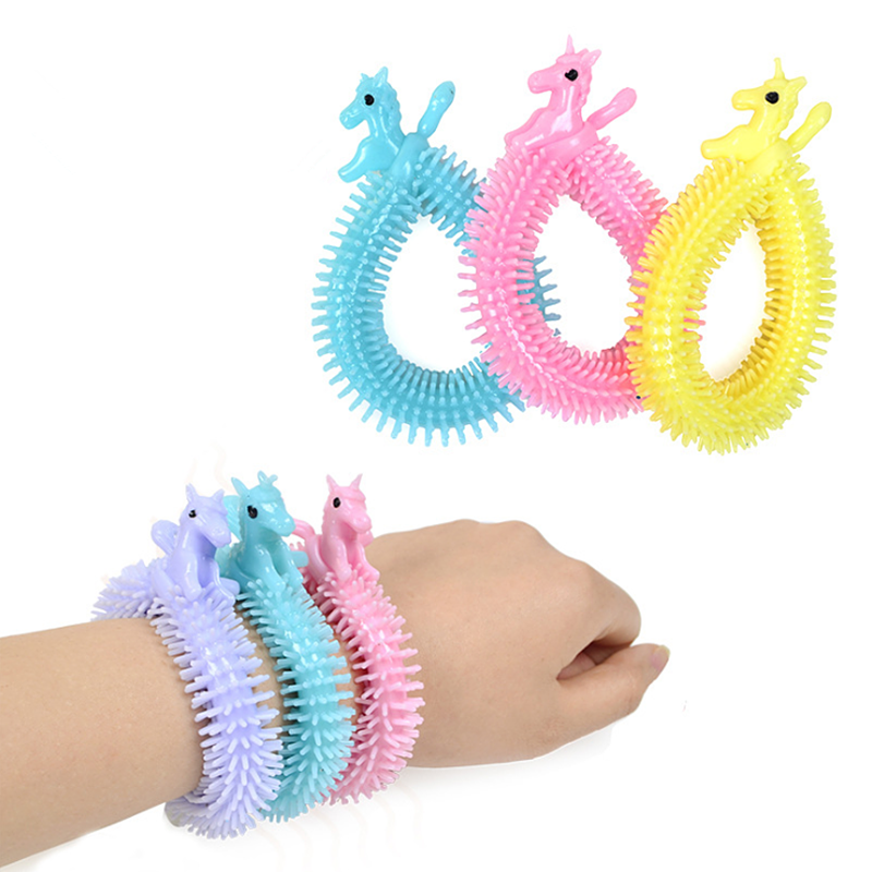 

TPR Stress Relief Toy Unicorn Monkey Worm Stretch String Fidget Funny Pull Vent Toys Noodles Anti Soft Glue Elastic Rope Neon Autism Noodle Gift Kids