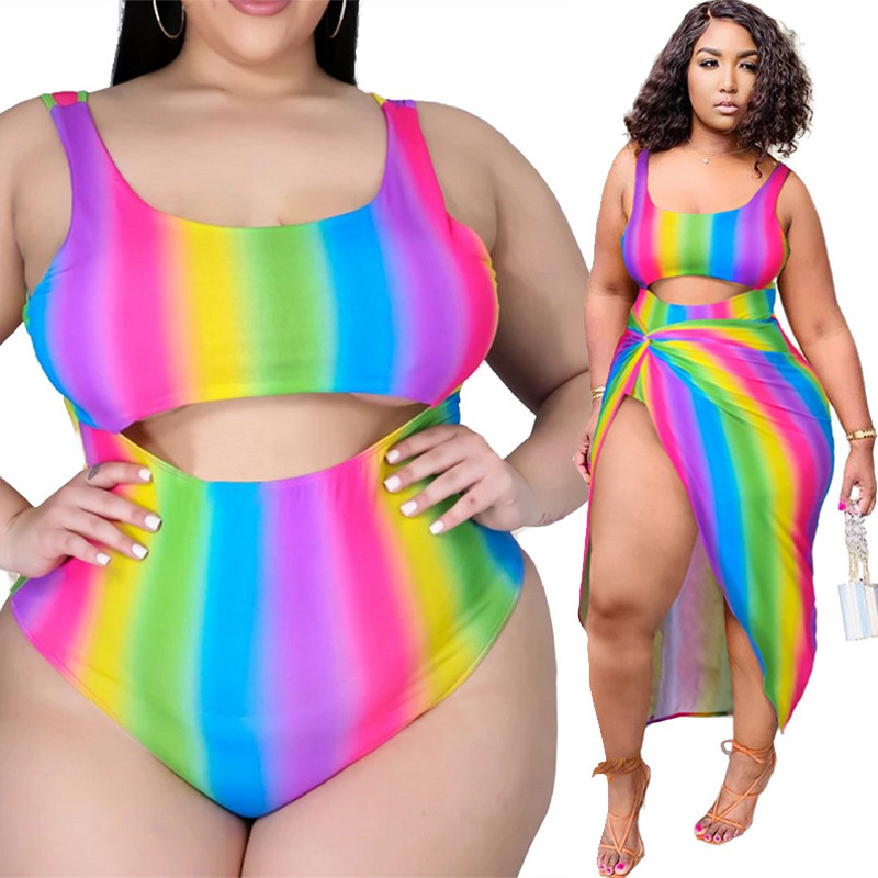 

Two Piece Set Women Tie Dye Plus Size Swimsuit Wholesale Bikinis Sets Sexy Jumpsuit Swimsuit Cover Up Bathing Suit Dropshipping, Multi