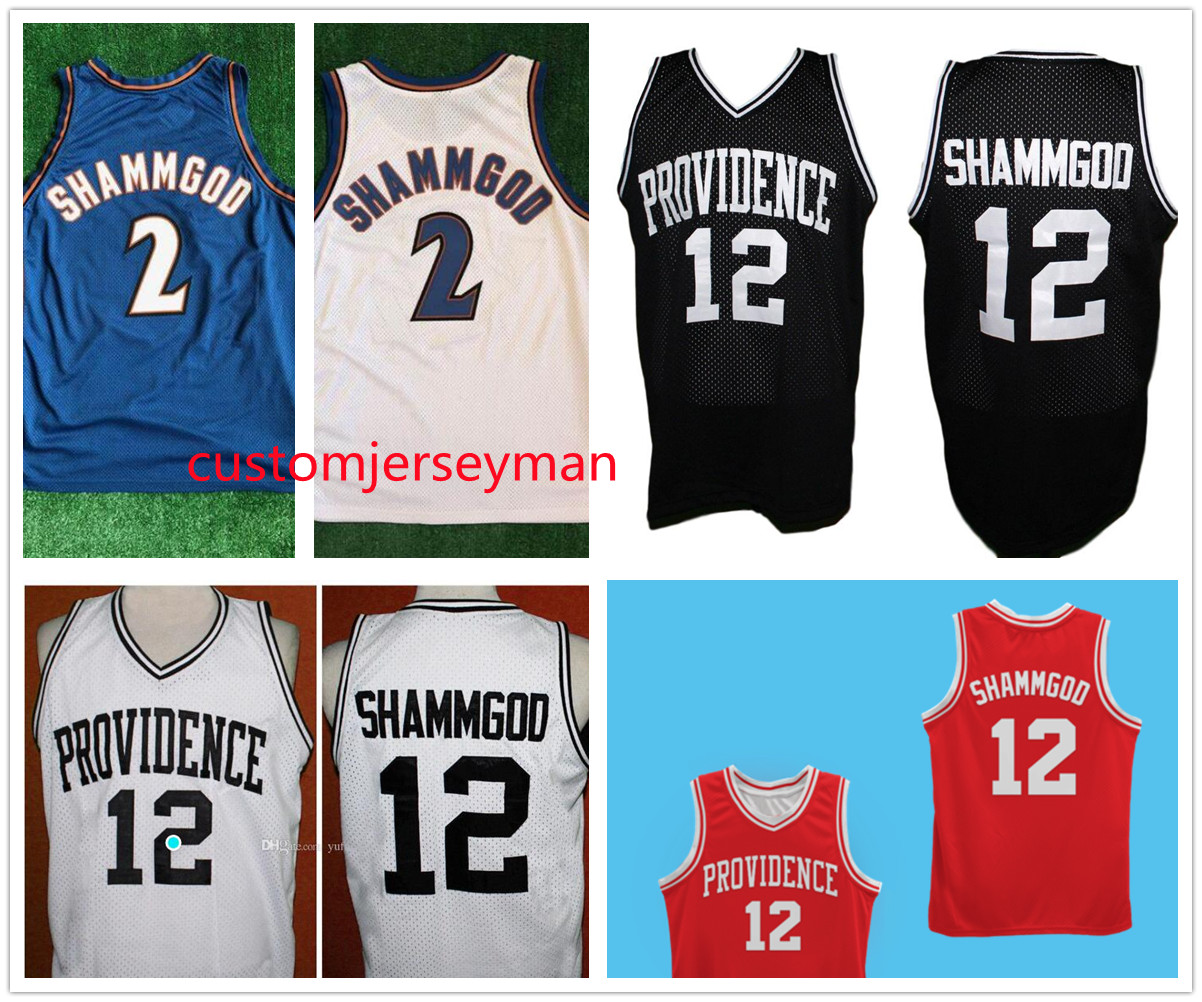

Basketball Jersey Mens Stitched God 2 Shammgod jerseys Providence Retro Classic Custom size -5XL, Black