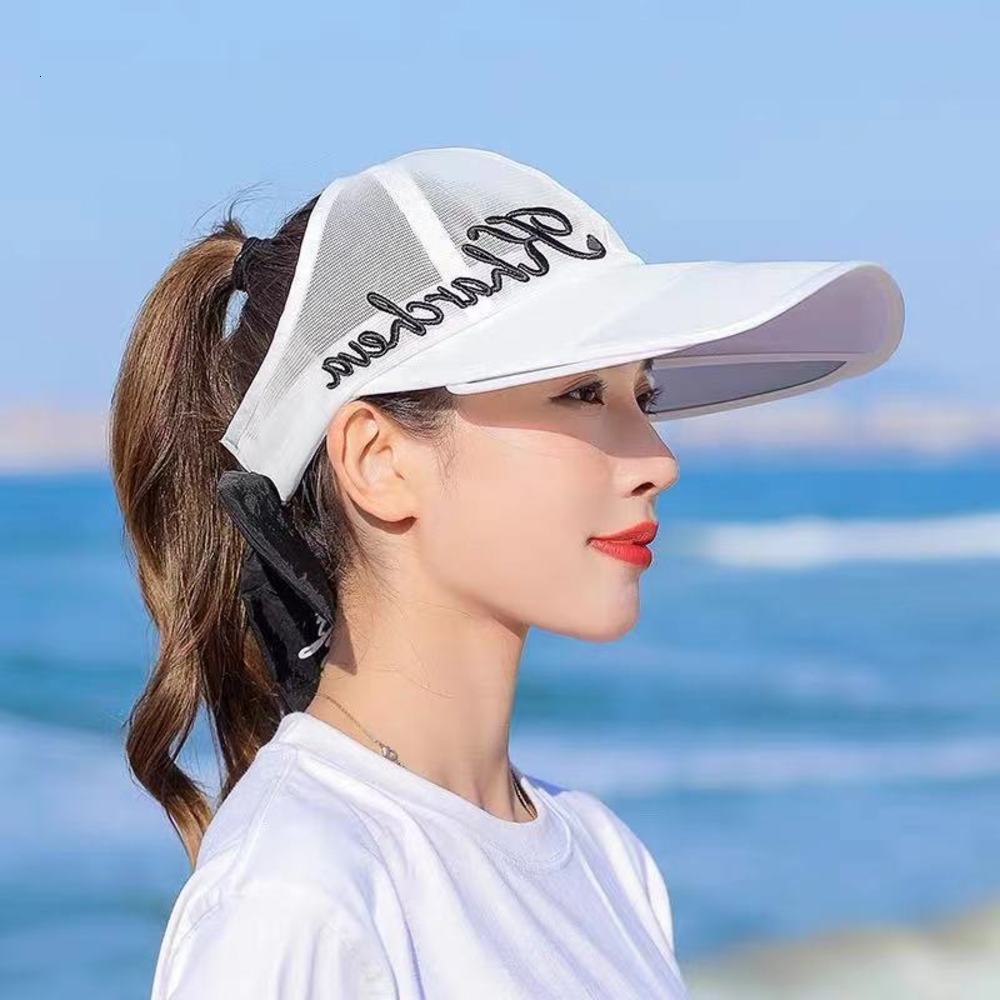 

Sun hat female summer outdoor cycling baseball cover full face sun folding beach, Blue;gray