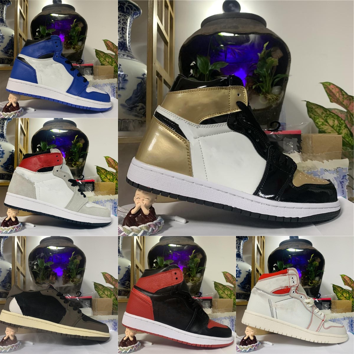 

Jordan 1s Mens Basketball Shoes Women Sneakers Dunk High Top OG 1 Roya UNC University Designer OFF Mocha Blue Sneaker Fearless Obsidian Chic