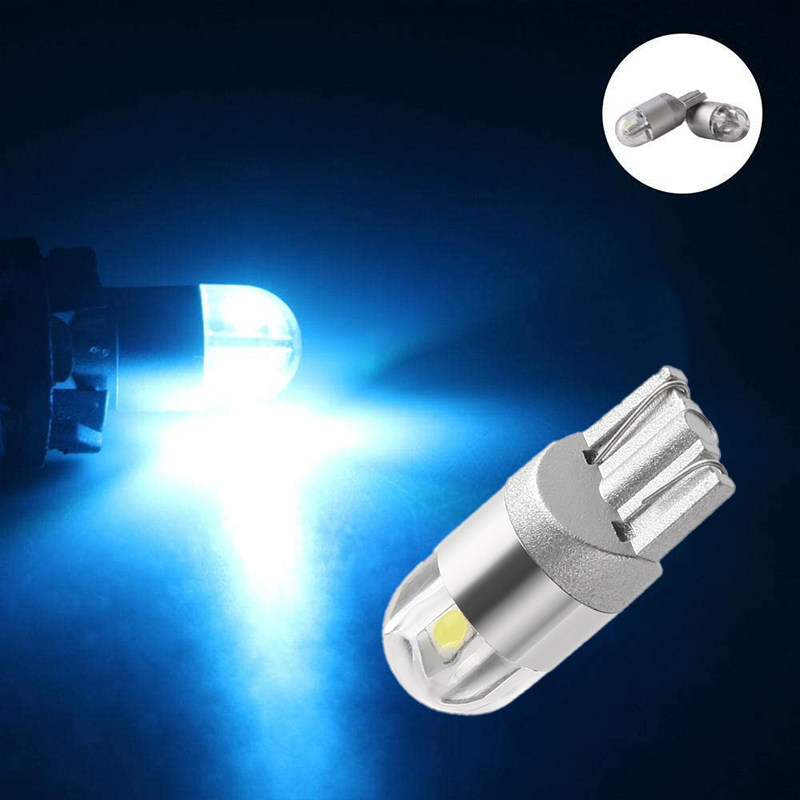 

100Pcs Ice Blue T10 12V 168 194 192 2825 W5W 3030 2SMD LED Wedge Car Bulbs For Width Indicator Lamps License Plate Lights