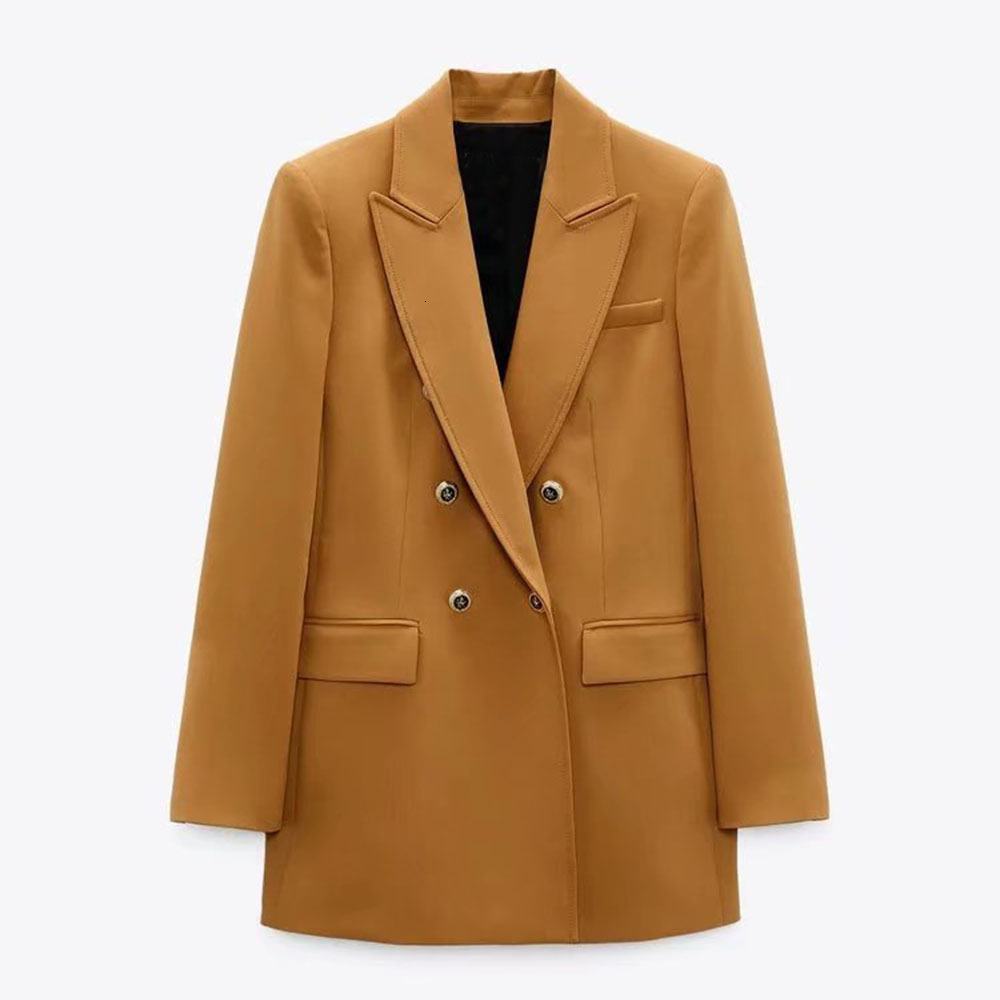 

women's suits & blazers za female blazer cufflinks, long vintage jacket with sleeve pockets for women, fashion autumn ix0k, White;black
