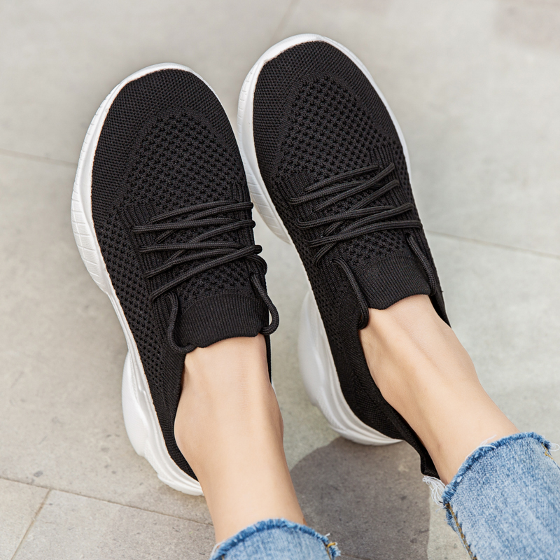 

2021 Arrival Lightweight women's sports shoes cross-border spring breathable fashion mesh thick bottom increase female running outdoor jogging walking, A2