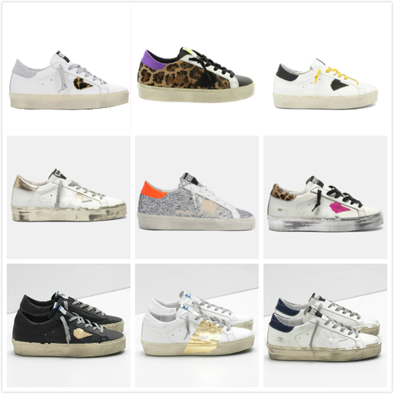 

Golden Hi Star Sneakers Designer Women Man Casual Shoes Classic Do-old Dirty Shoe Goose Double height Bottom Trainers, Star38