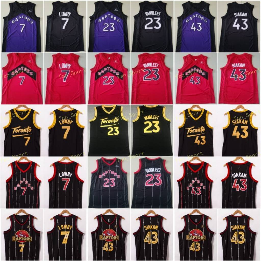 

City Earned Edition Pascal 43 Siakam Basketball Jerseys Kyle 7 Lowry Fred 23 VanVleet Men Stitched Size S-3XL, Black
