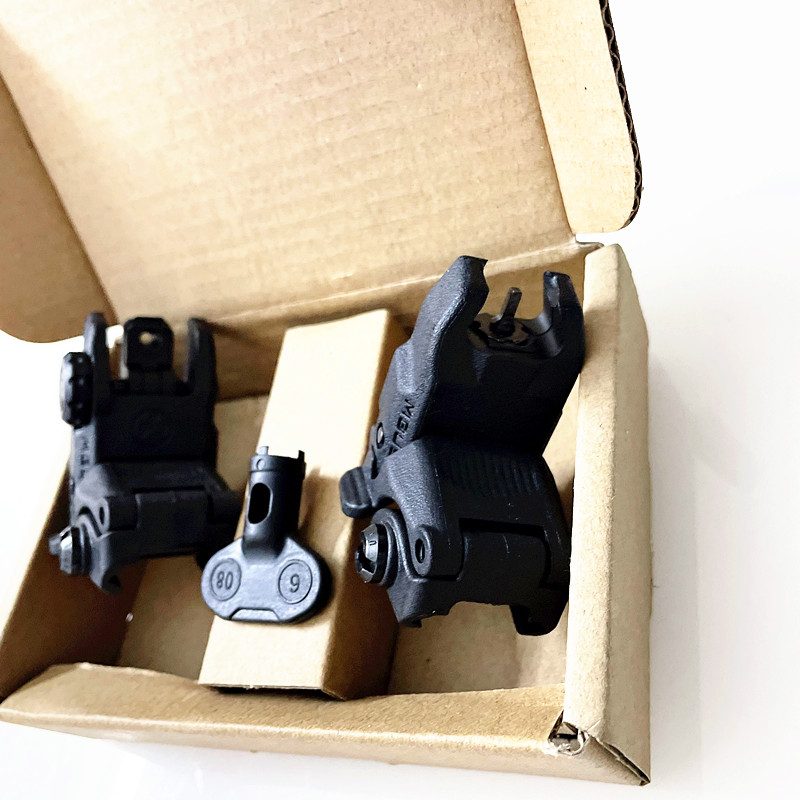 Tactical gen 2 Front and Rear Flip Up Sight Backup Folding for Picatinny Rail-image-1058149520