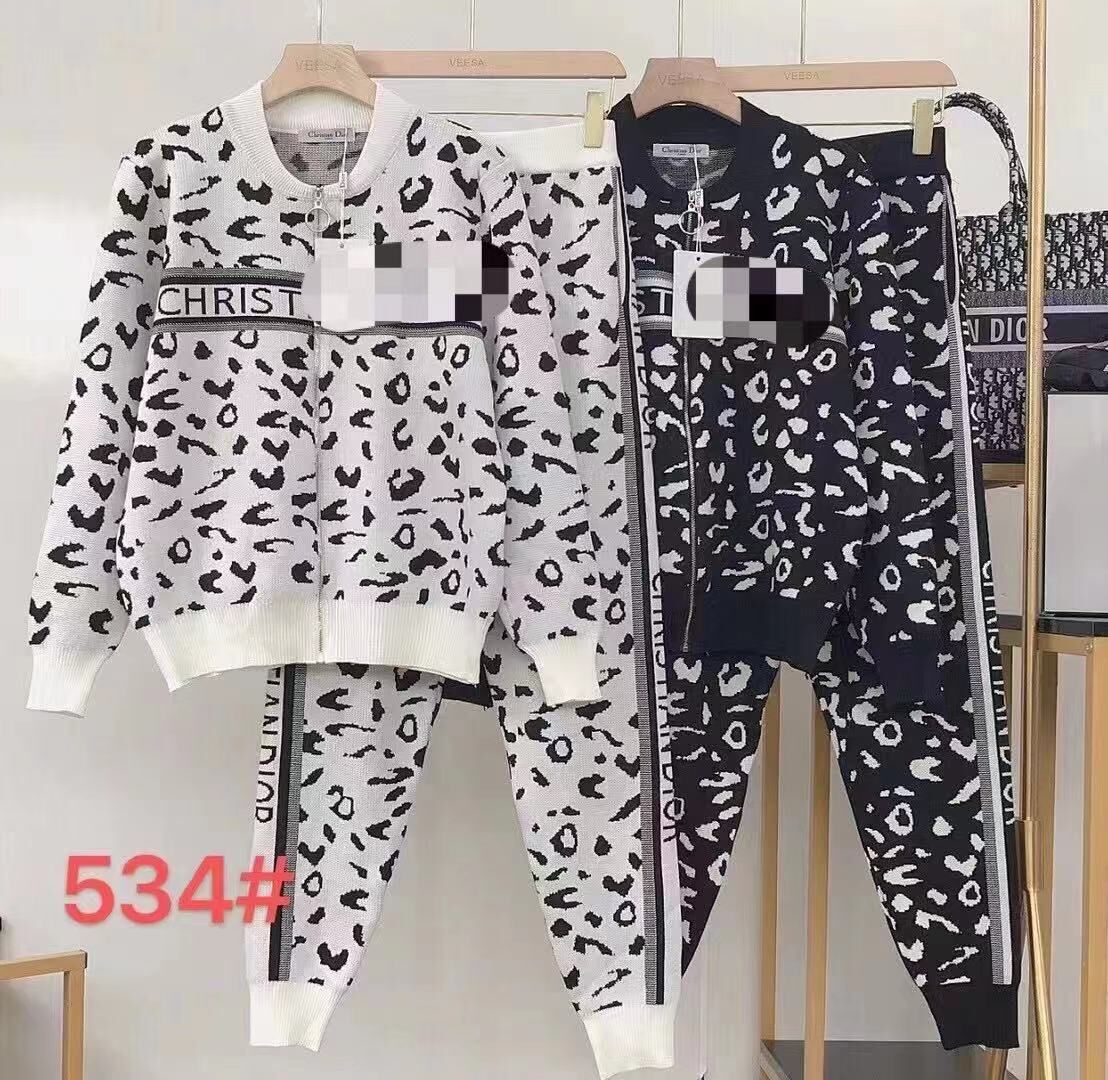 

High quality 2021 Thailand autumn new printed top coat leg tie pants casual suit, Black