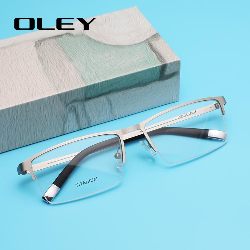 

Fashion Sunglasses Frames OLEY Titanium Alloy Glasses Frame Women Prescription Eyeglasses Myopia Optical Female Square Spectacles Eyewear