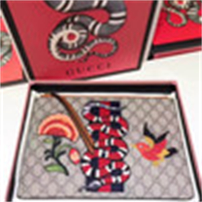 KEY 431416 COMPACT Brand CLUTCHES embroidery clutch Designer MEN LONG Luxury WALLET CHAIN WALLETS FO2F CARD HOLDERS PURSE Flower snake EVENI