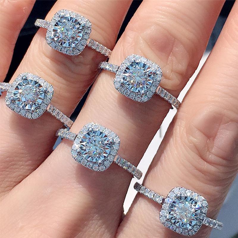 Wedding Rings Huitan Fashion Women Brilliant Crystal CZ Stone Bands Eternity Ring Gift Versatile Female Statement Jewelry-image-704535652
