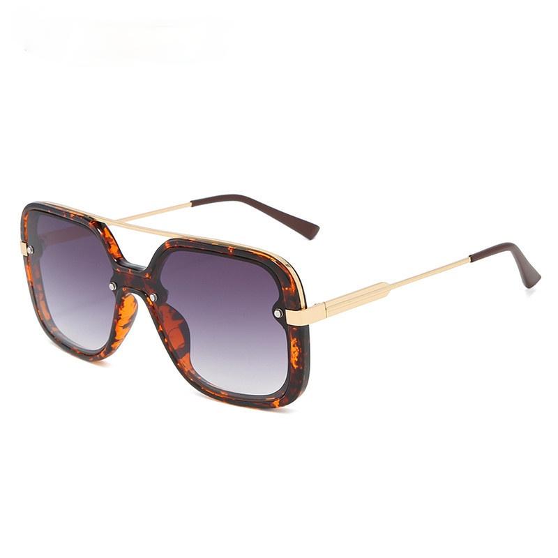 

Sunglasses 2021 Retro One Piece Square Women Designer Fashion Clear Gradient Goggles Men Shades UV400 Sun Glasses