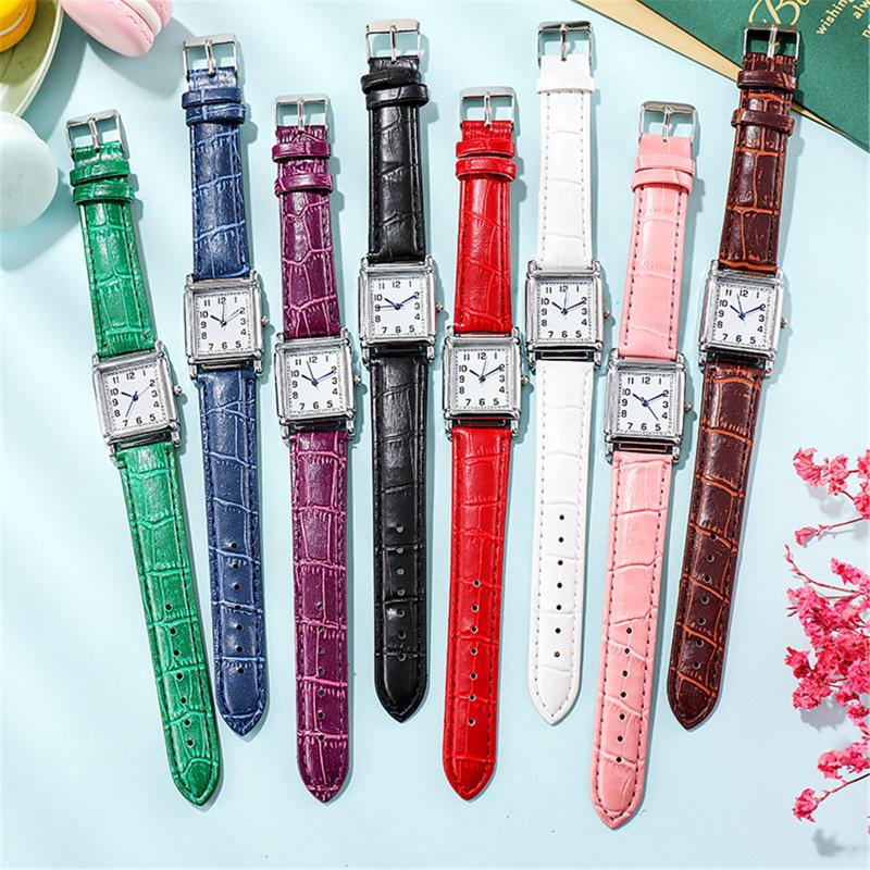 

Wristwatches Women's Watches Korean Quartz Belt Square Casual Sport Watch 2021 Reloj Hombre
