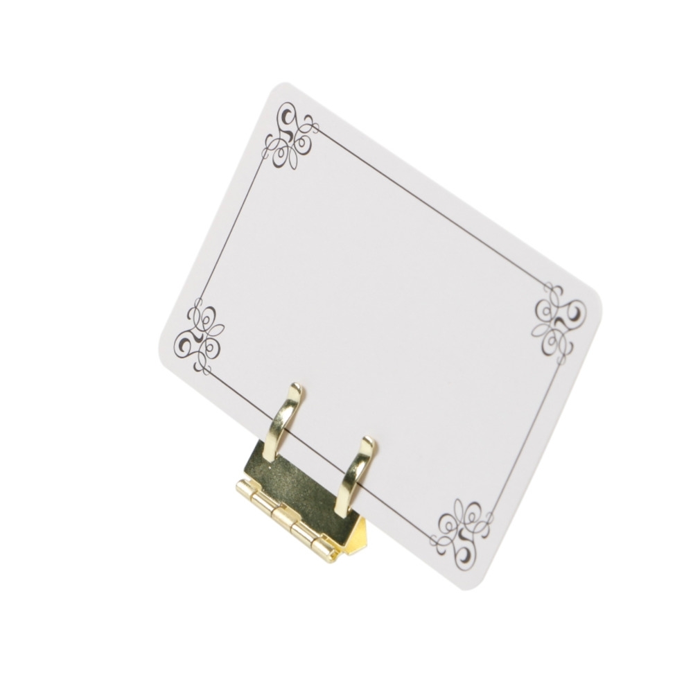 Pop Metal Price Label Tag Paper Sign Card Display Clips Holders Stainless Steel H5.5cm For Retail Bread Shop Promotions-image-754759744