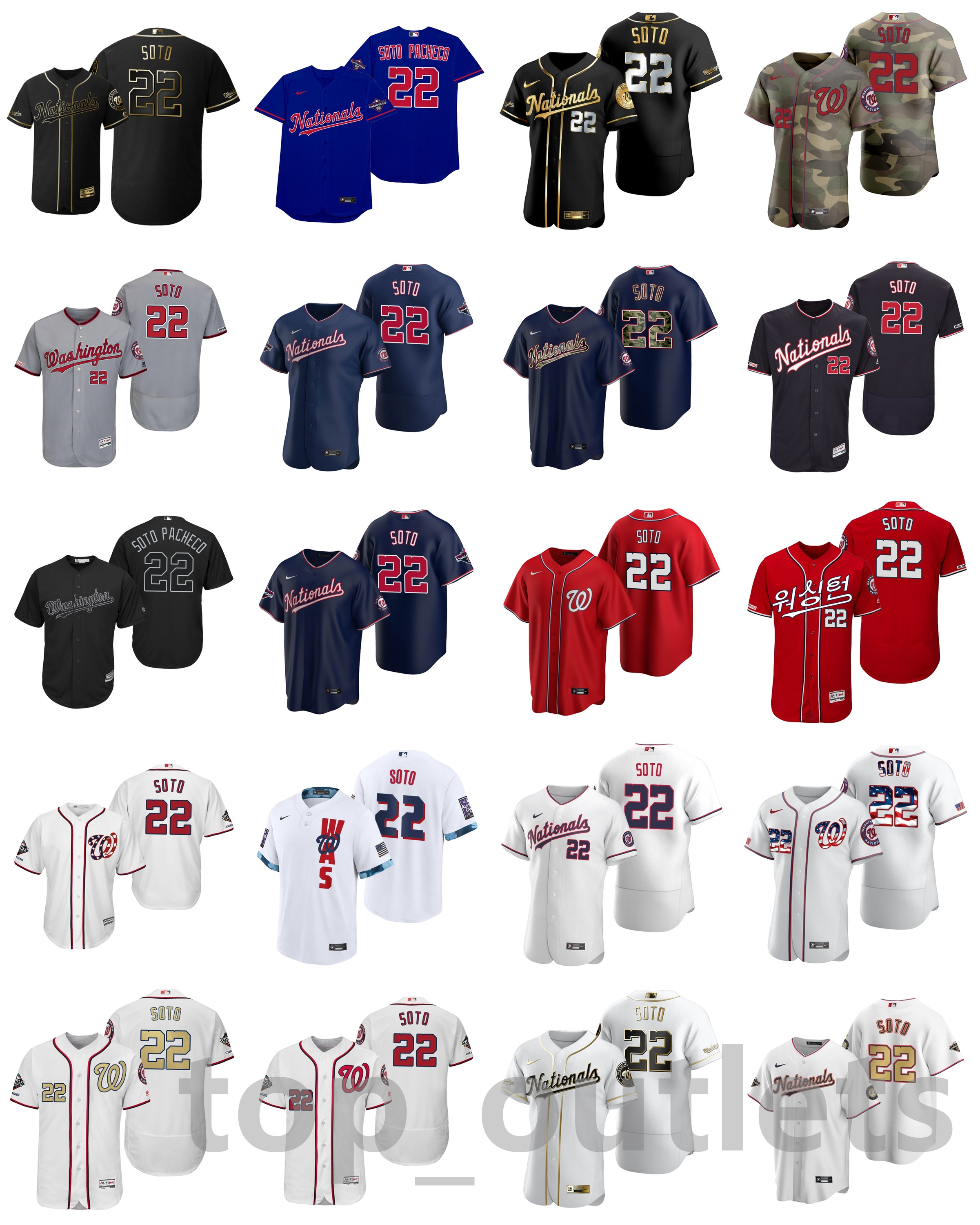 

2021 Washington Nationals Baseball Jerseys Juan 22 Soto Jersey Chris Davis Francisco Lindor George Springer Jacob Degrom Jake Lamb Jose Altuve Stitched