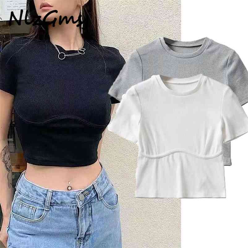 

T-shirts for Women Casual O-neck Short Sleeve Female Tops Cotton Solid Femme Summer 03 210628, As picture