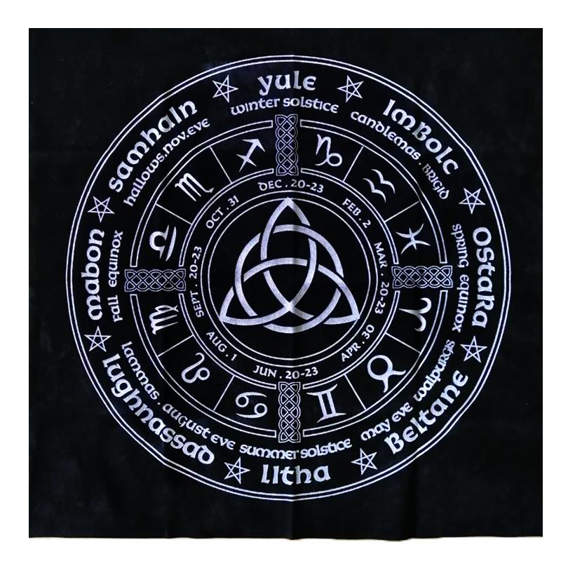 

Table Cloth 1PC 49x49cm Tarot Tablecloth Altar Variety Styles Twelve Constellations Astrological Non-woven Cards, 03