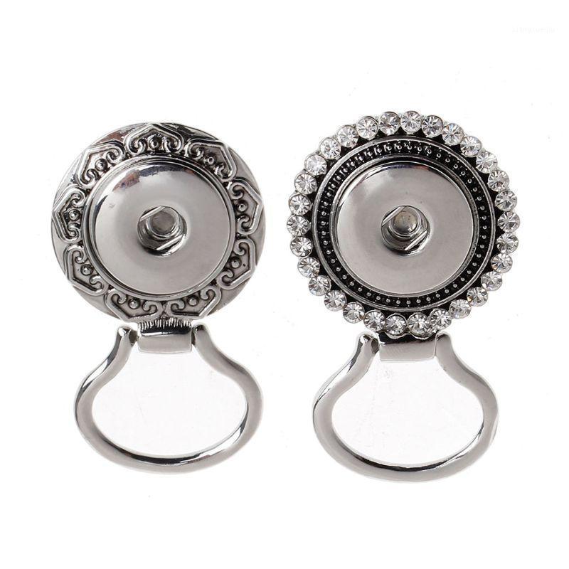 

Pins, Brooches Flower Button Rhinestone Eye Glass Sunglass Holding Snap Magnetic Brooch Jewelry, Gray