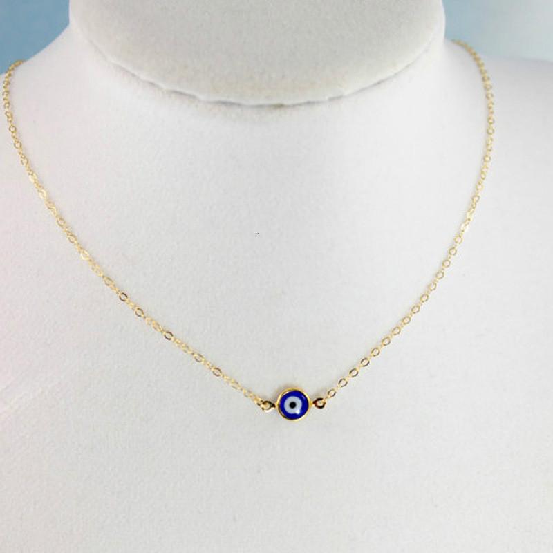 

2021 Fashion Bohemian Necklace Blue Evil Eye Pendant For Birthday Friendship Jewelry Mothers Day Gift