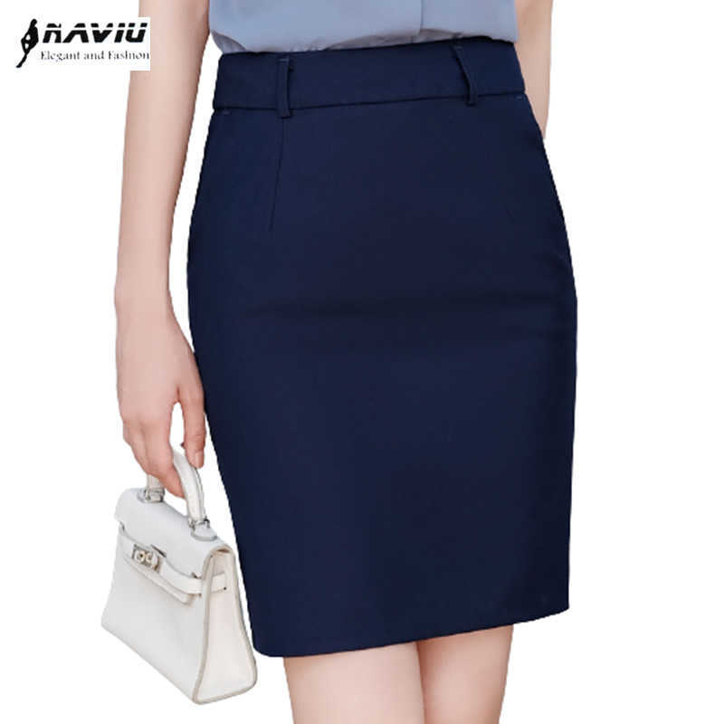 

NAVIU Elegant and Fashion Women Skirt For Spring Summer Formal Office Ladies Mini Short Bottoms Navy Blue Black 210604