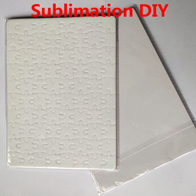 

Sublimation Puzzle A5 Size DIY Products Sublimations Blanks Puzzles White Jigsaw 80pcs Heat Printing Transfer Handmade Gift YFA2694