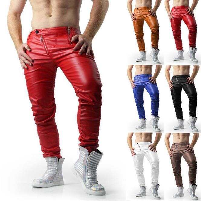 

2021 New Arrivals Mens Designer Biker Pants Solid Color Mid Waist Zipper Skinney Pants Fashion Casual Male Clothing, Black