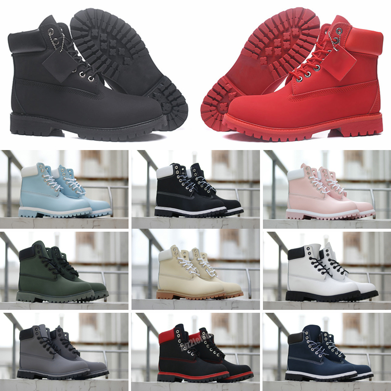

Top quality timber boots black yellow land high mens designer camouflage leather winter snow boot men women waterproof, Color 15