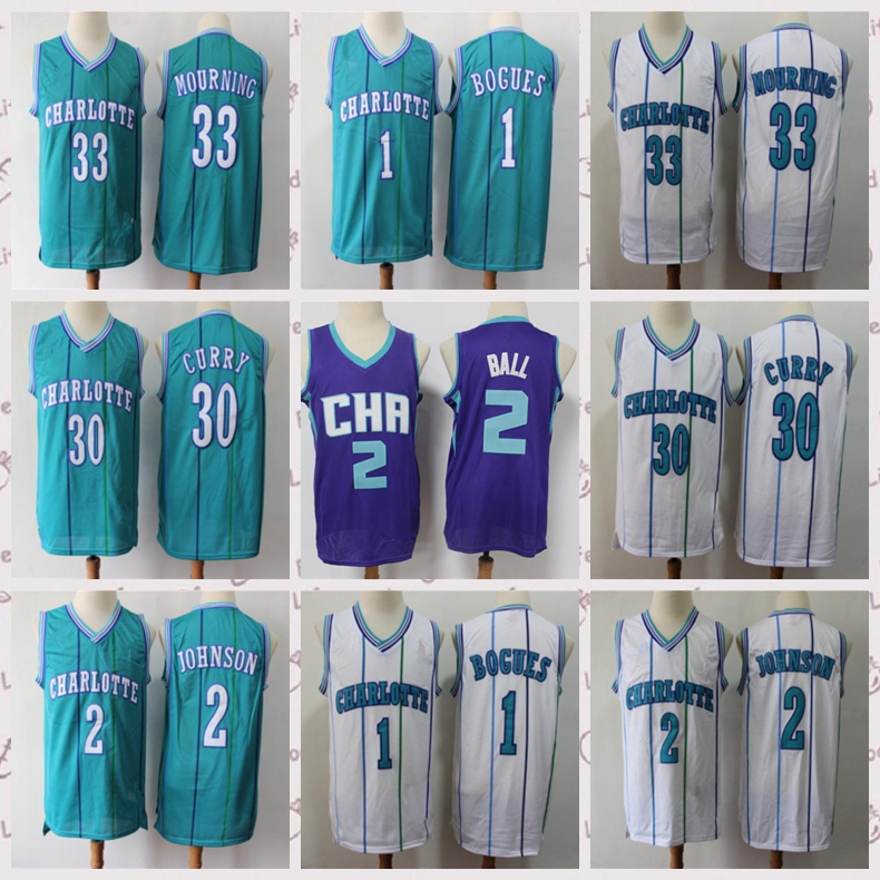 

2021 Vintage Mens Basketball Jersey Alonzo 33 Mourning Dell 30 Curry Authentic Stitched Retro Larry 2 Johnson Size S-2XL