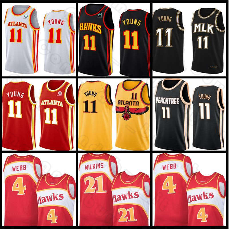 

Trae 11 Young Basketball Jersey Mesh Spud 4 Webb LaMelo 2 Ball Stephen 30 Curry Atlantas Gordon 20 Hayward Hawk 2022, Black;red