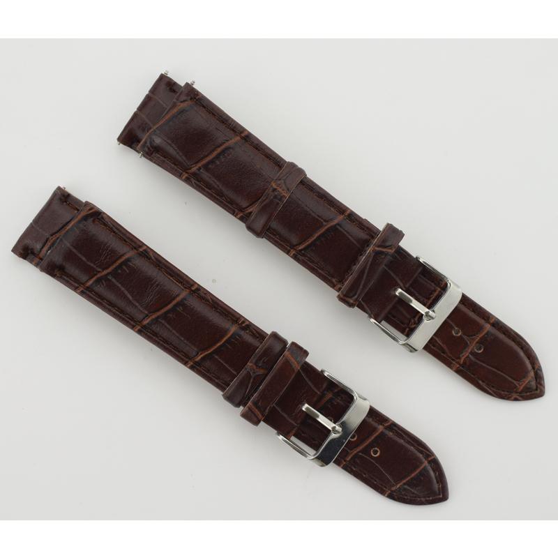 

Watch Bands Luxury Band 20mm Soft Leather Strap Steel Buckle Wrist Watchband Brown