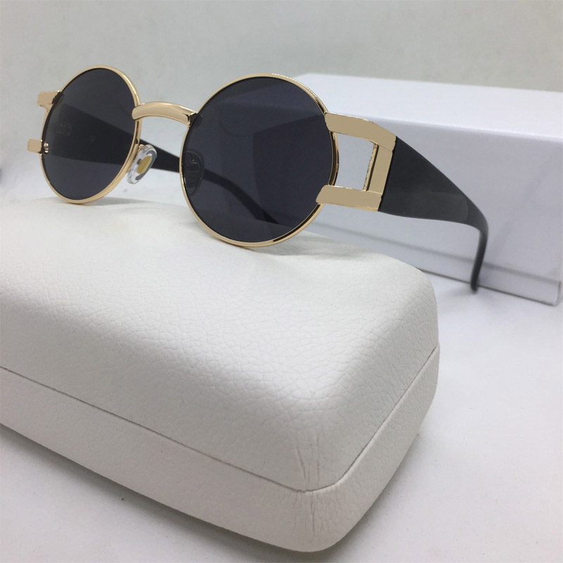 

GB1/87 Black/Grey Mens Sunglasses 57 mm Unisex Designer Round Sun glasses Luxury mirror Sunglass Fashion Brand for man woman lentes with box