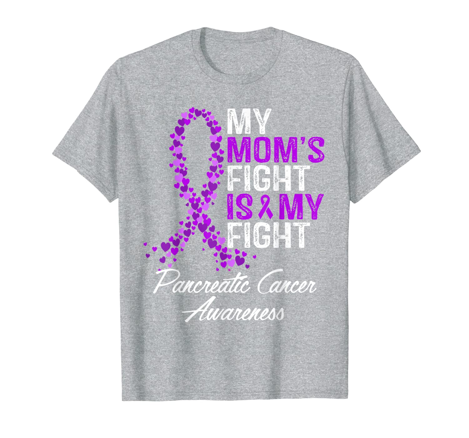 

pancreatic cancer awareness gifts my mom's fight is my fight t-shirt, White;black