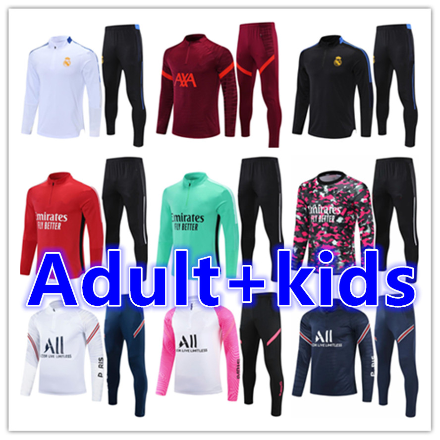 

2021 2022 mens soccer tracksuit kids football training suit jersey kits Adult and kid tracksuits jacket jerseys sets tuta survetement foot chandal futbol