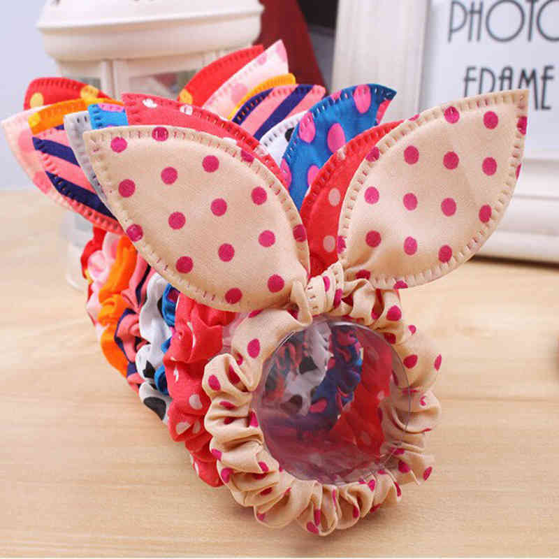 

50-100Pcs Elastic Rubber Bands Set Lovely Polka Dot Hair Accessories Colorful Girls Scrunchy Headdress Ponytail Holder Whole