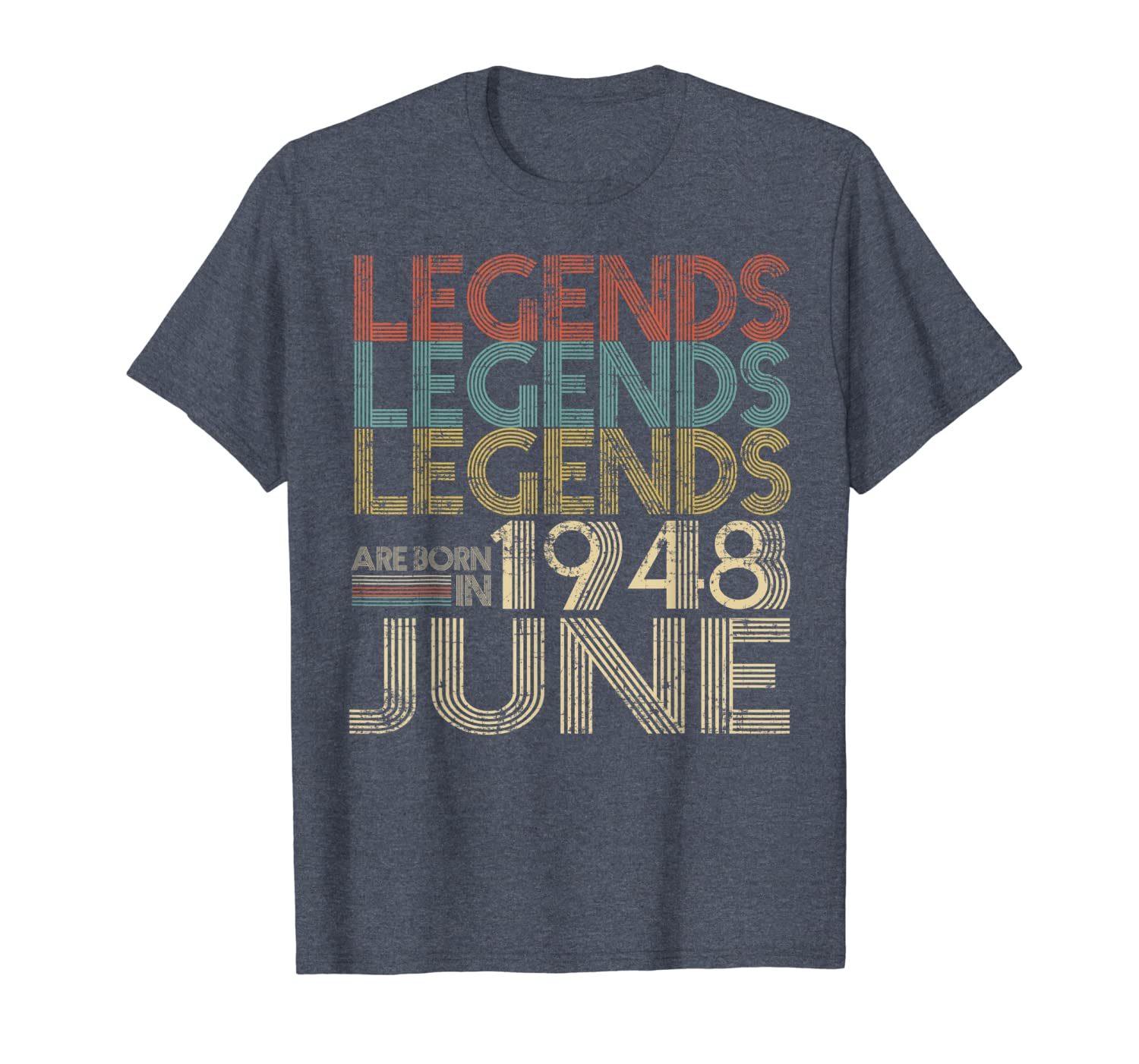 

Retro Vintage Born In June Jun 1948 Awesome 71 Yrs Years Old, White;black