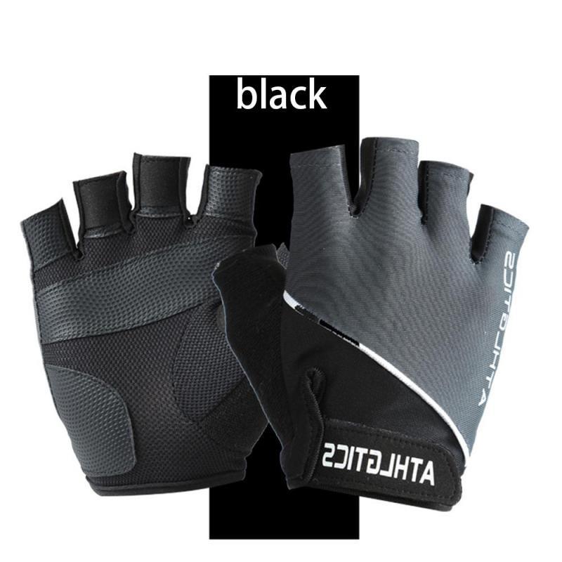 

Sports Gloves Half Finger Cycling For Men Women Non-slip Impact Resistant Fitness Hiking Road Mtb Equipmen Bike, Black