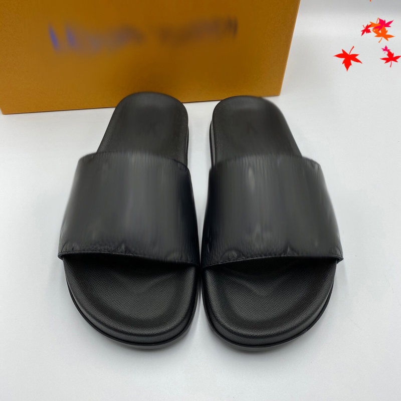 

2021 Designer luxurys slippers men sandals fashion beach shoes flip flops flat non-slip classical hole slipper with box size 39-45 -G88, Black